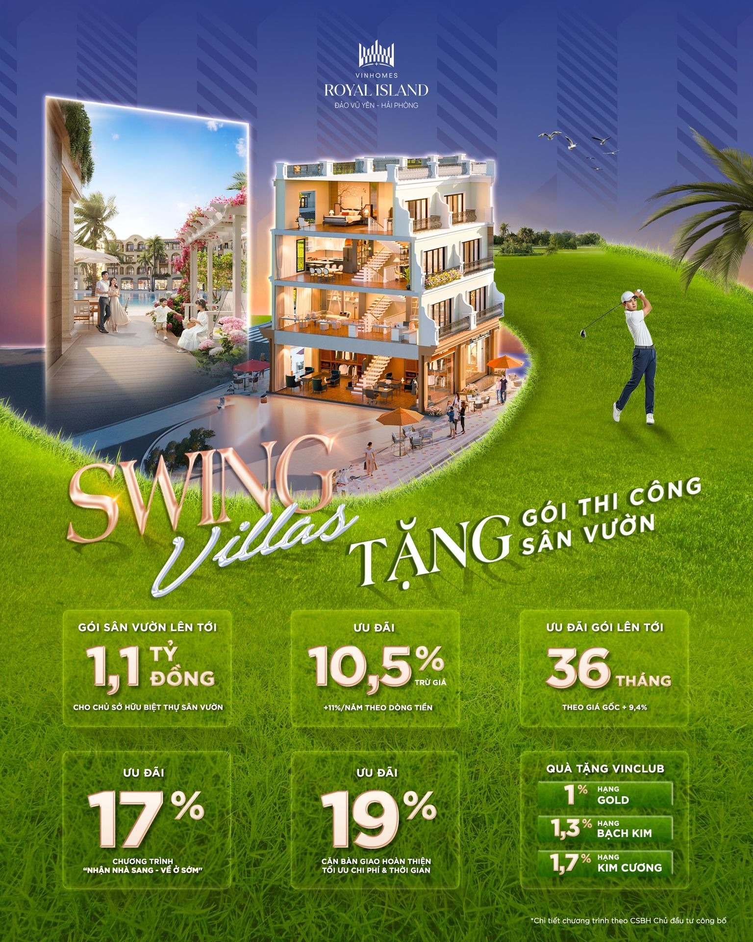 SWING VILLAS – KIẾN TẠO KHÔNG GIAN SỐNG ĐỘC BẢN, TRAO TẶNG GÓI THI CÔNG SÂN VƯỜN TRỊ GIÁ TỚI 1,1 TỶ ĐỒNG